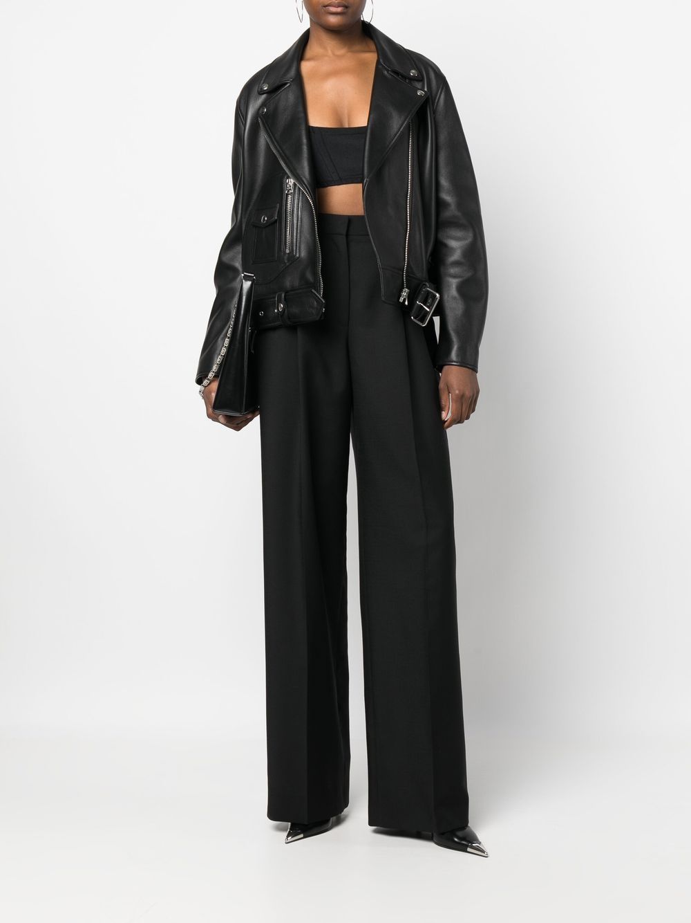 Alexander McQueen High waist broek - Zwart