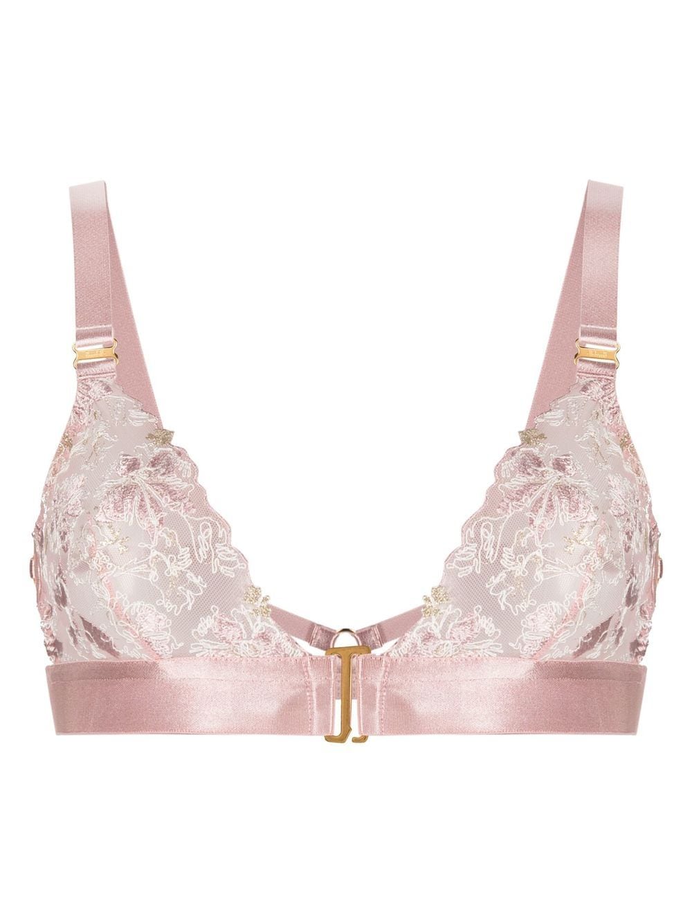 Carine Gilson Soft Triangle Lace Bra In White