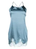 Fleur Of England silk slip dress - Blue