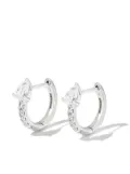 Anita Ko 18kt white gold Bobbi diamond hoop earrings - Silver