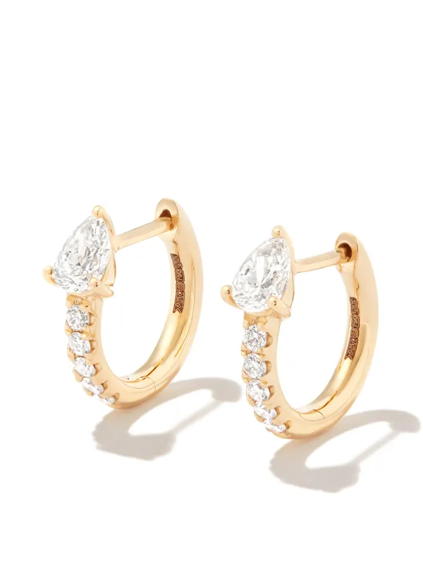 Anita Ko Bobbi Huggies with Marquise Diamonds in Gold