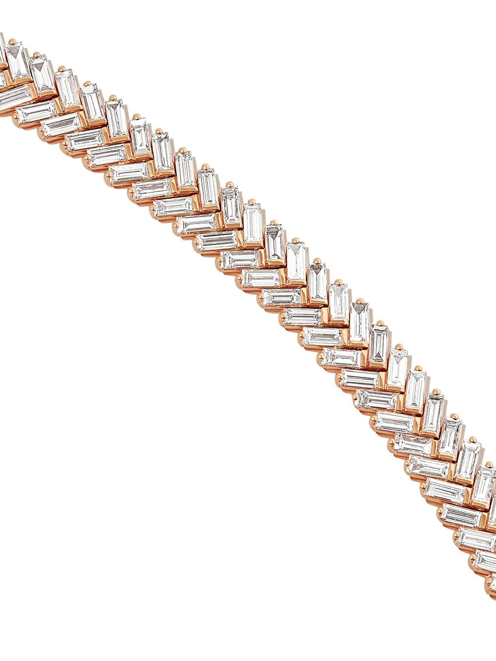 Shop Anita Ko 18kt Rose Gold Zipper Diamond Tennis Bracelet In 粉色