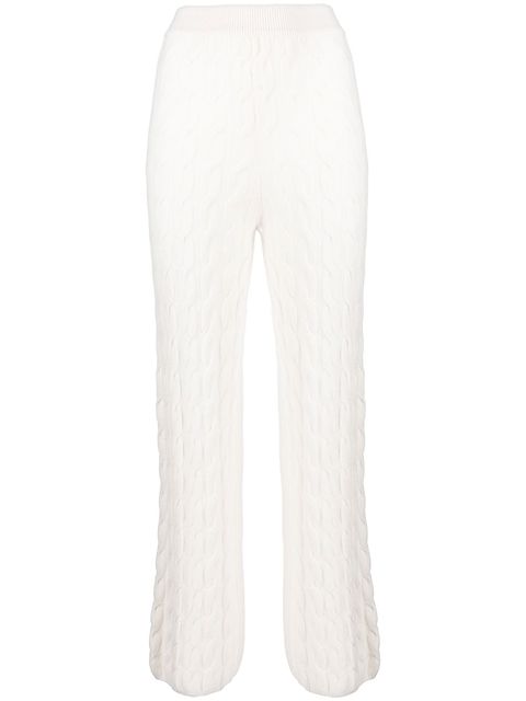 Lisa Yang cashmere cable-knit trousers 