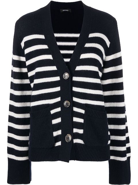 Lisa Yang Daphne cashmere striped cardigan