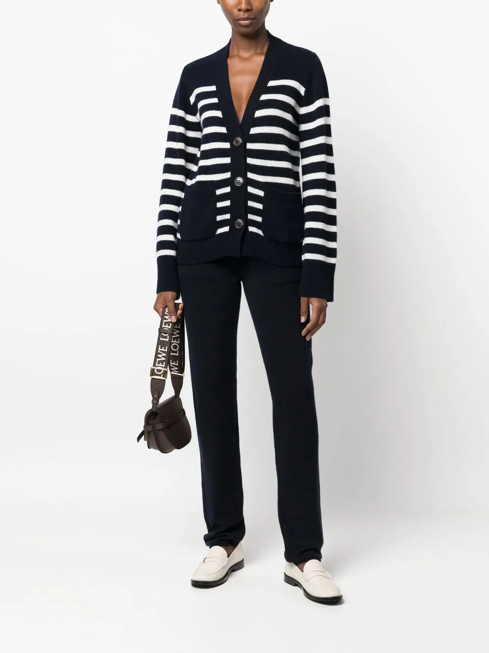 Image 2 of Lisa Yang Daphne cashmere striped cardigan