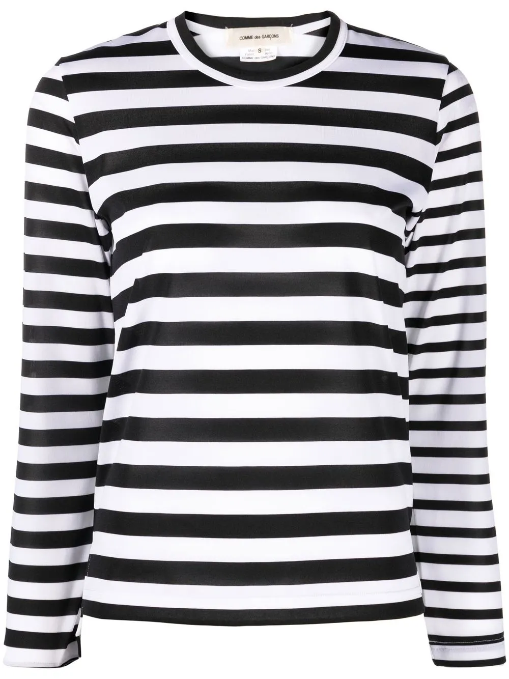 

Comme Des Garçons top con rayas estampadas - Blanco