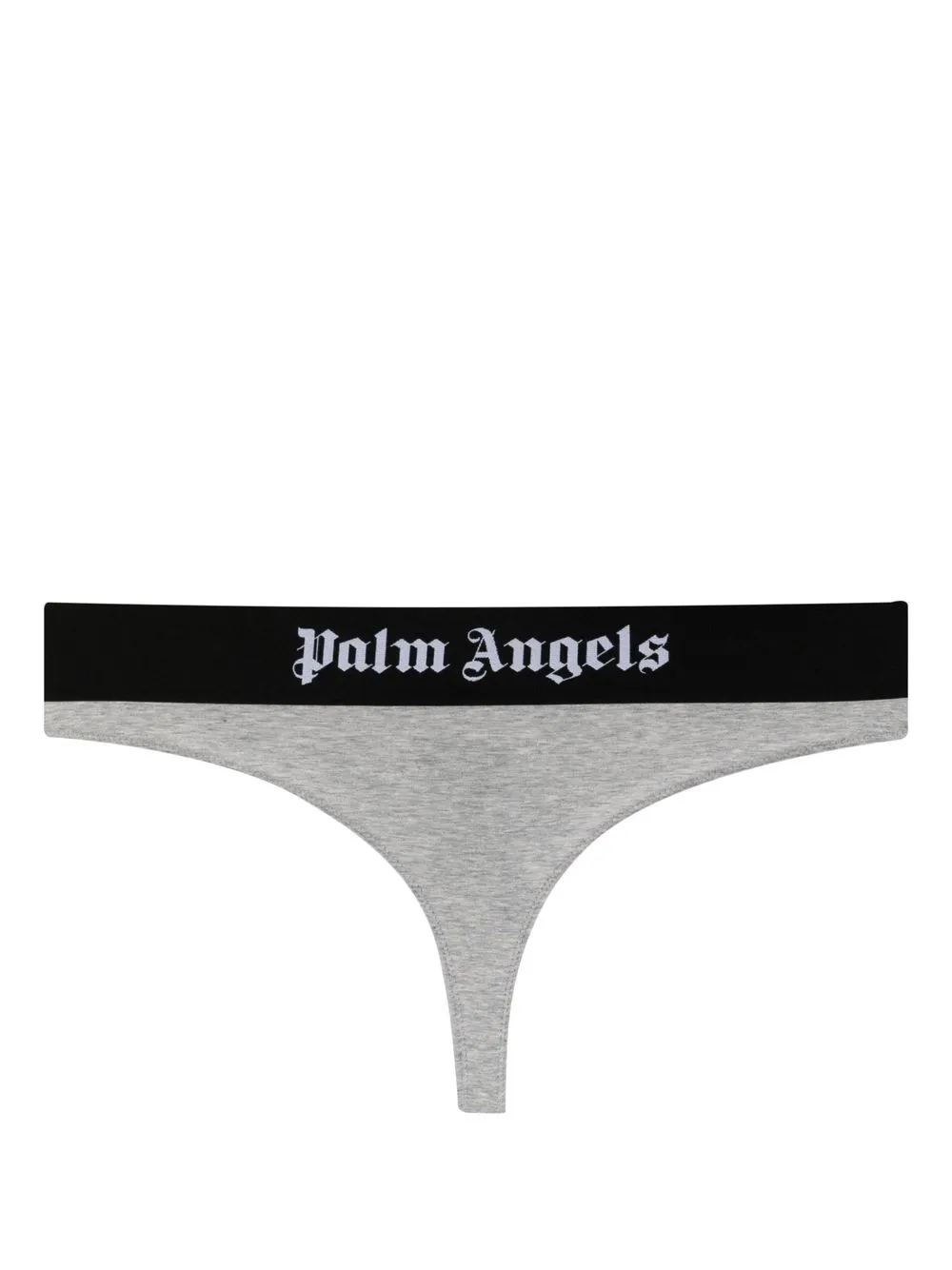 PALM ANGELS LOGO-TRIM STRETCH-COTTON THONG