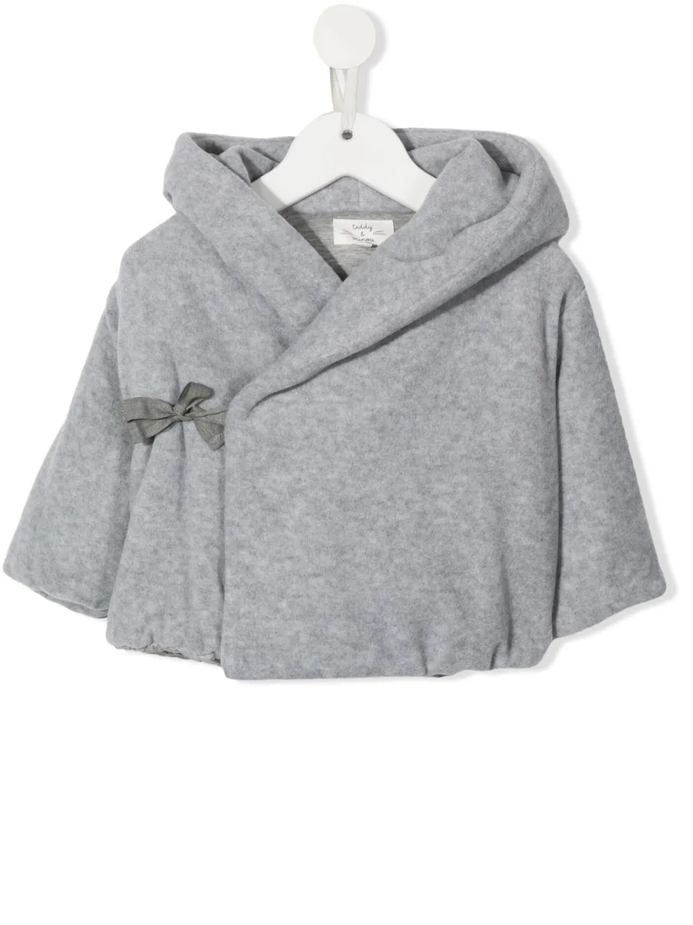 

TEDDY & MINOU side-tie wrap hoodie - Grey