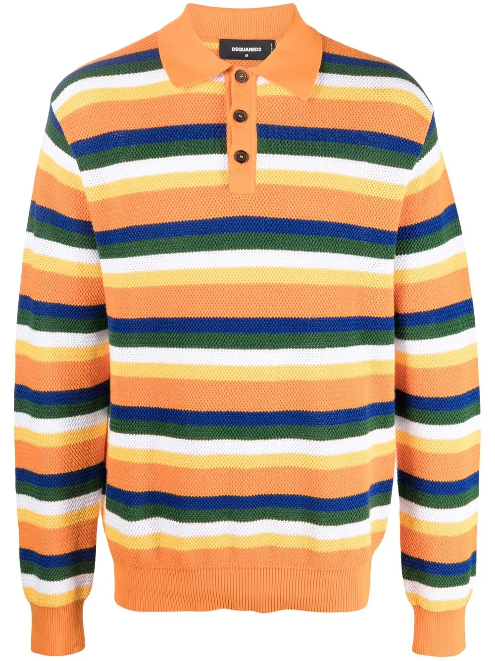 

Dsquared2 horizontal-stripe polo shirt - Orange