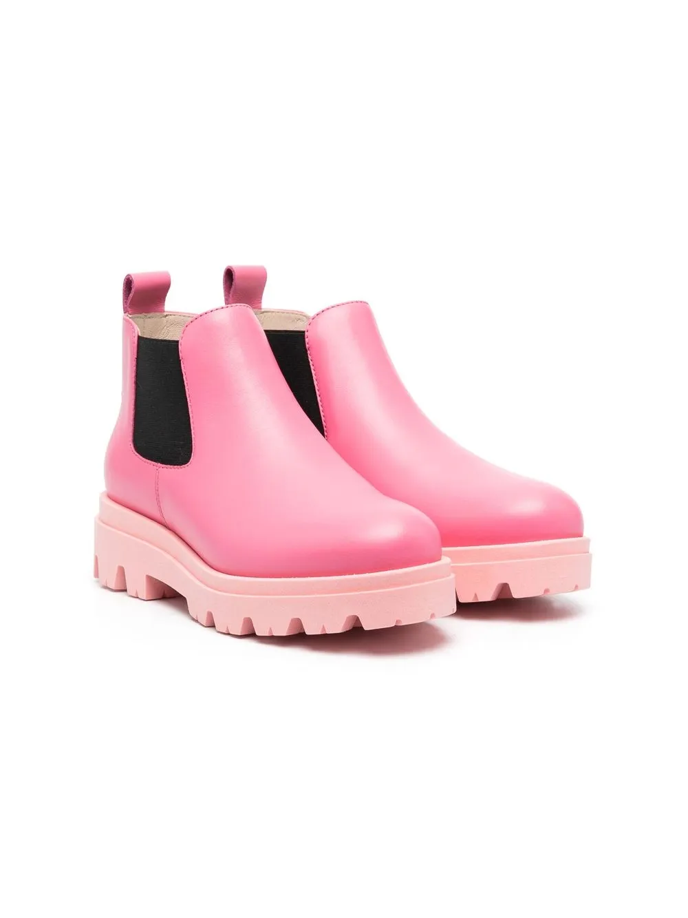 

TWINSET Kids leather ankle boots - Pink