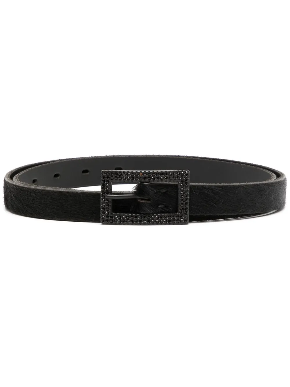 

Madison.Maison crystal-embellished buckle belt - Black
