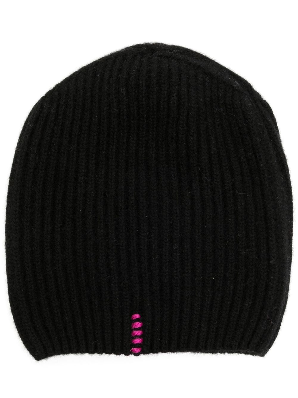 

Madison.Maison ribbed-knit cashmere beanie - Black