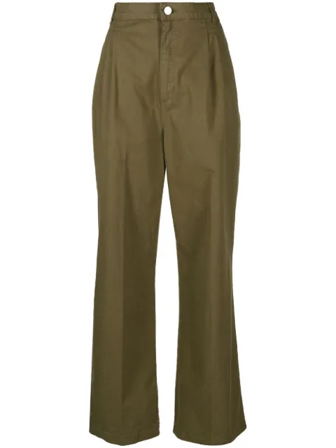 FRAME straight-leg pleated chinos
