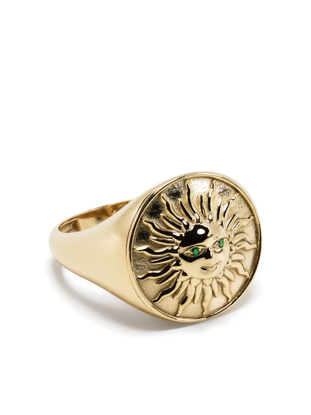 Shop Kamushki 18kt Yellow Gold Shams Signet Ring