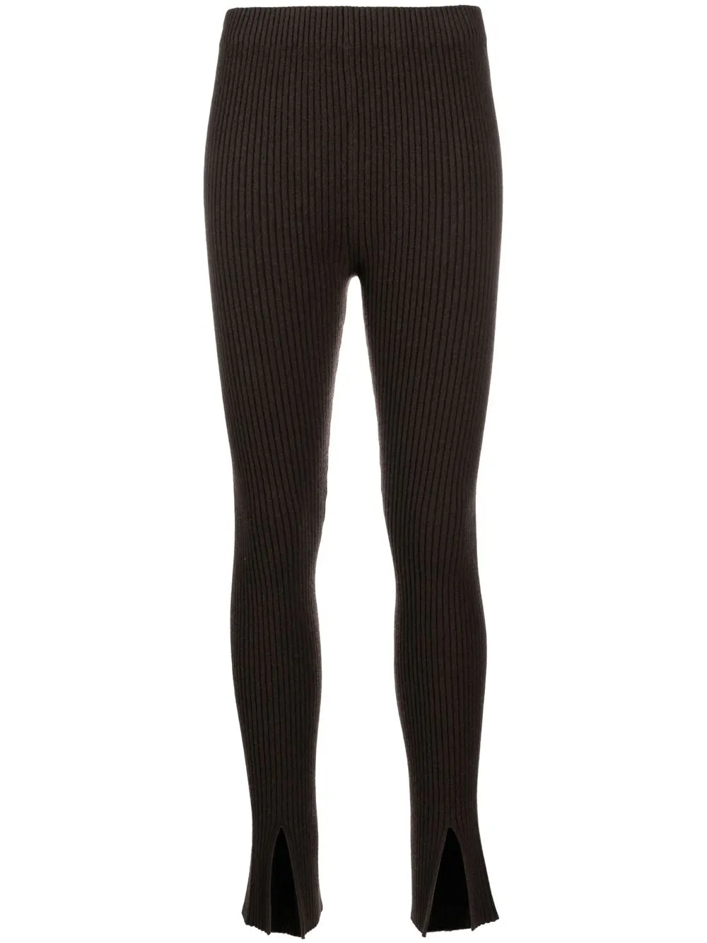 

Lisa Yang Sima ribbed-knit cashmere trousers - Brown