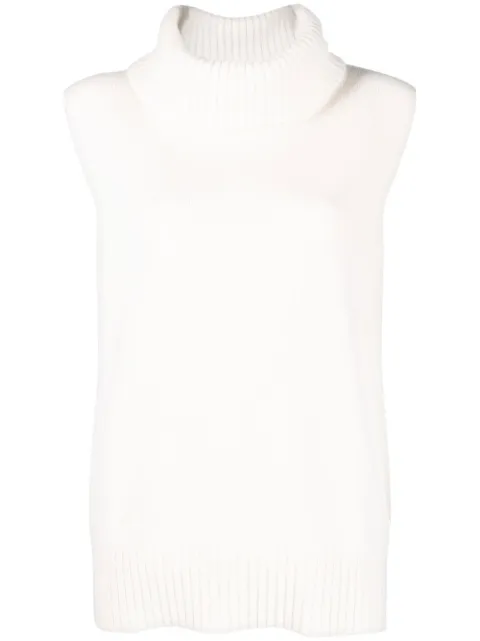 Lisa Yang Molly roll neck cashmere vest