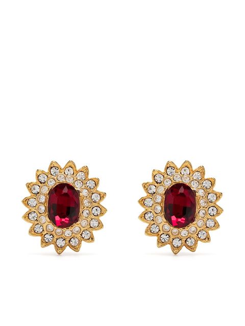 Kenneth Jay Lane flower shaped clip earring