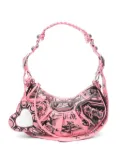 Balenciaga Le Cagole XS graffiti shoulder bag - Pink
