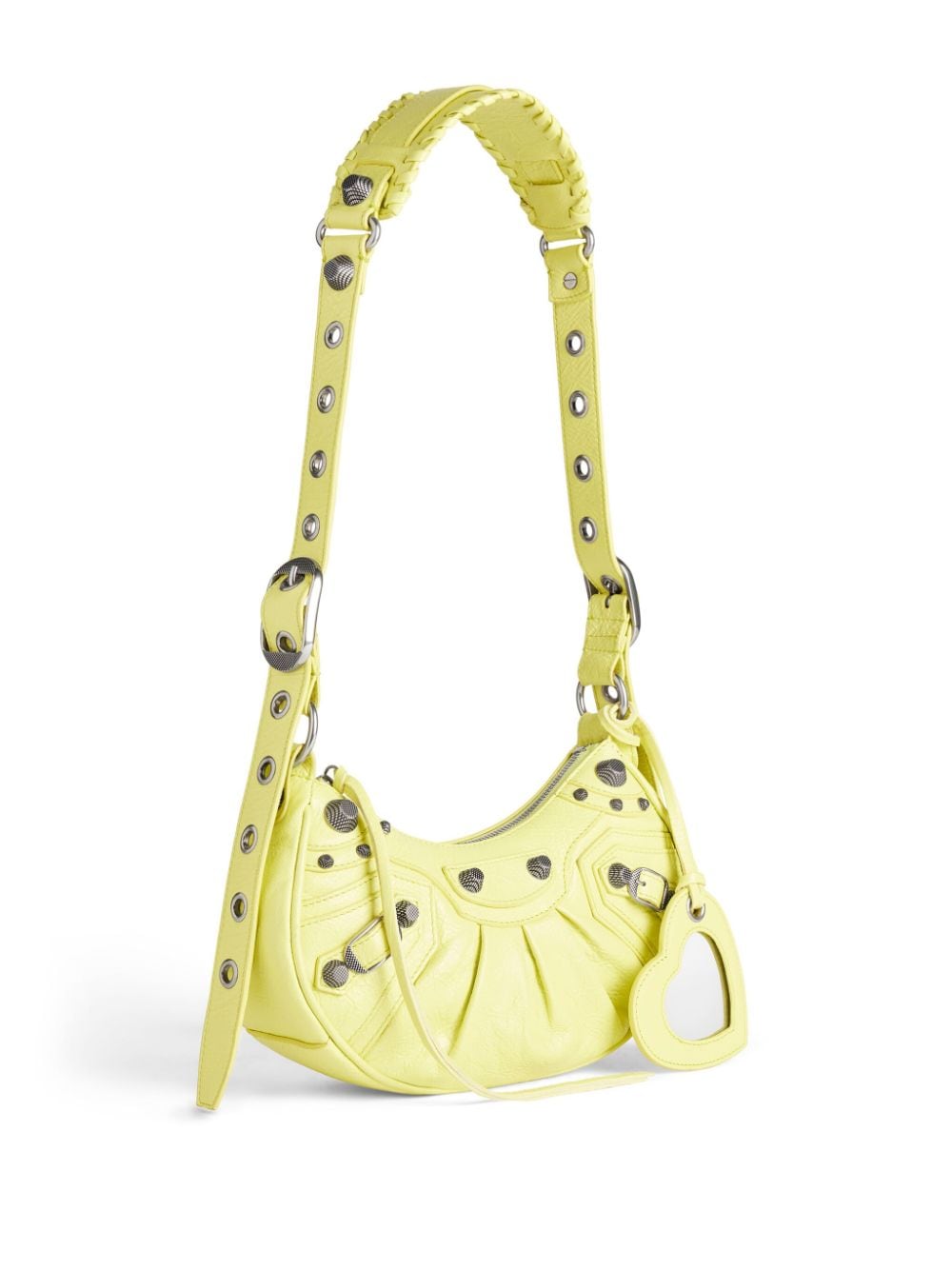 Shop Balenciaga Xs Le Cagole Shoulder Bag In Yellow