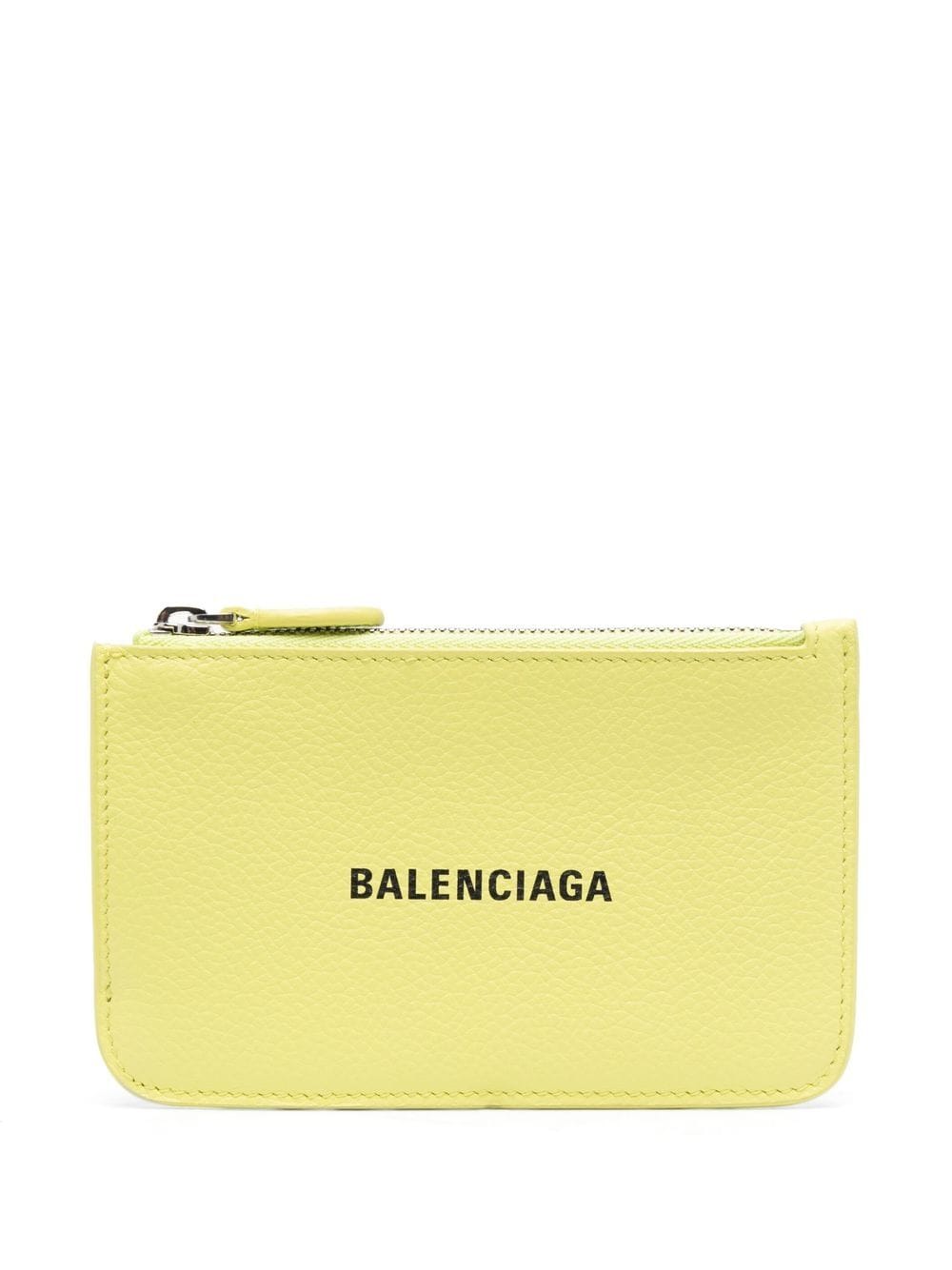 Balenciaga Logo-print Zipped Wallet In Yellow