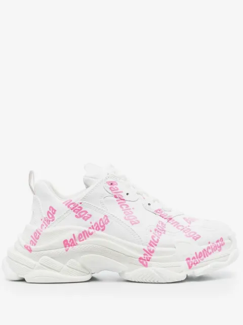 Triple S logo-print sneakers
