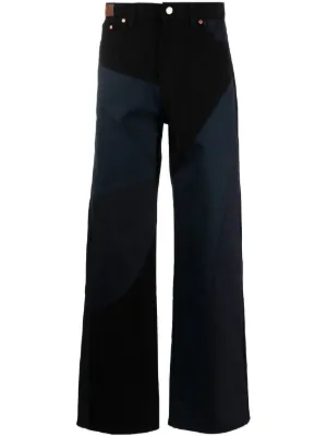 Nero Farfetch Uomo Abbigliamento Pantaloni e jeans Jeans Jeans a zampa & bootcut Cargo con ruches 