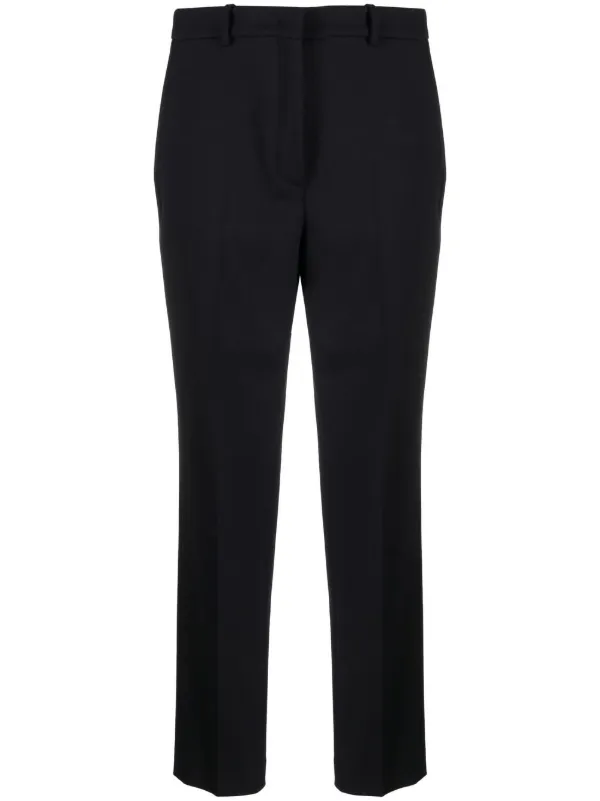 Incotex Cropped Virgin-wool Trousers in Blue