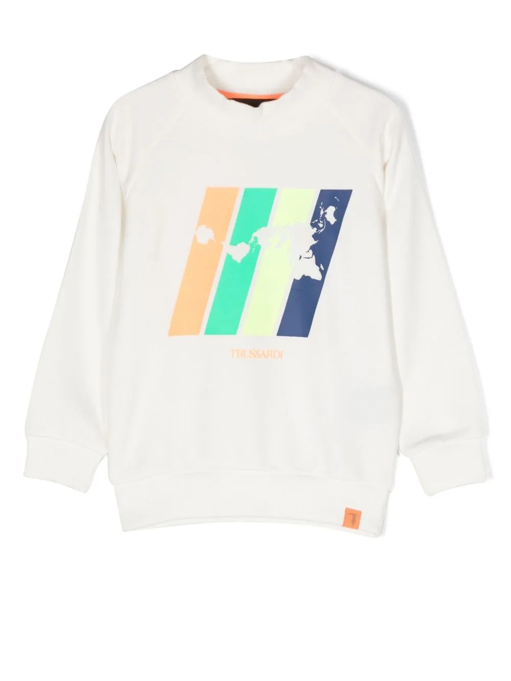 

TRUSSARDI JUNIOR logo-print crew-neck sweatshirt - Neutrals