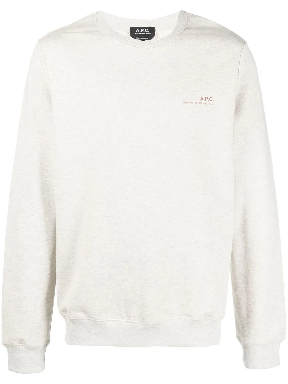 

A.P.C. sudadera con logo estampado - Gris