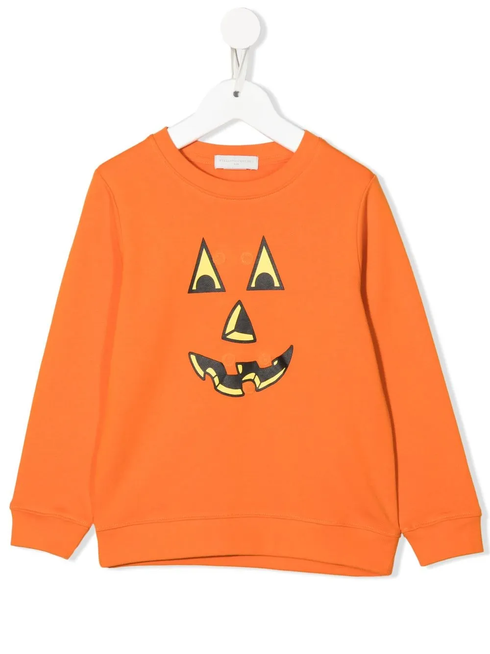 

Stella McCartney Kids playera con logo con cara de calabaza - Naranja