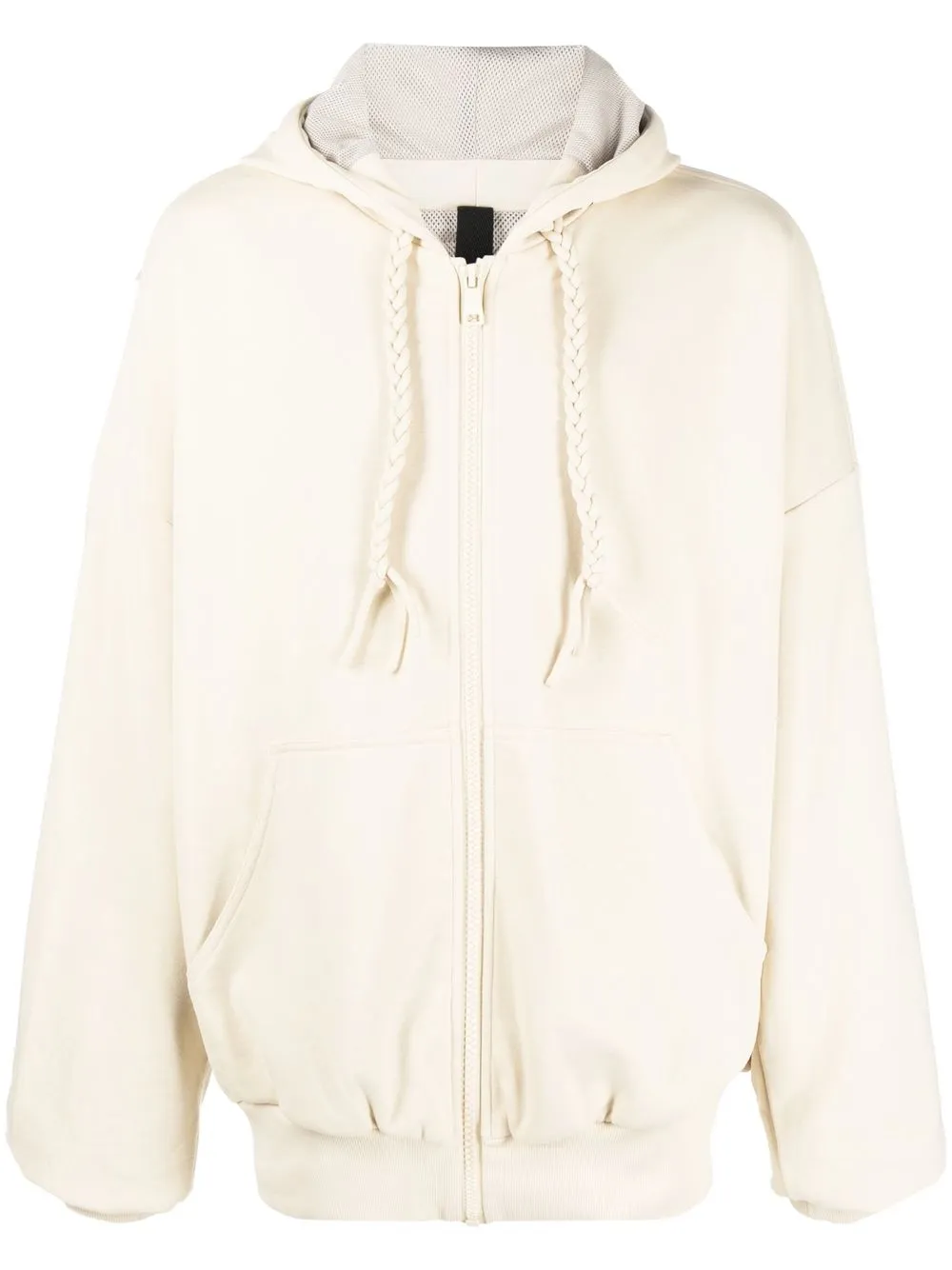 

A.A. Spectrum drawstring zip-up hoodie - Neutrals