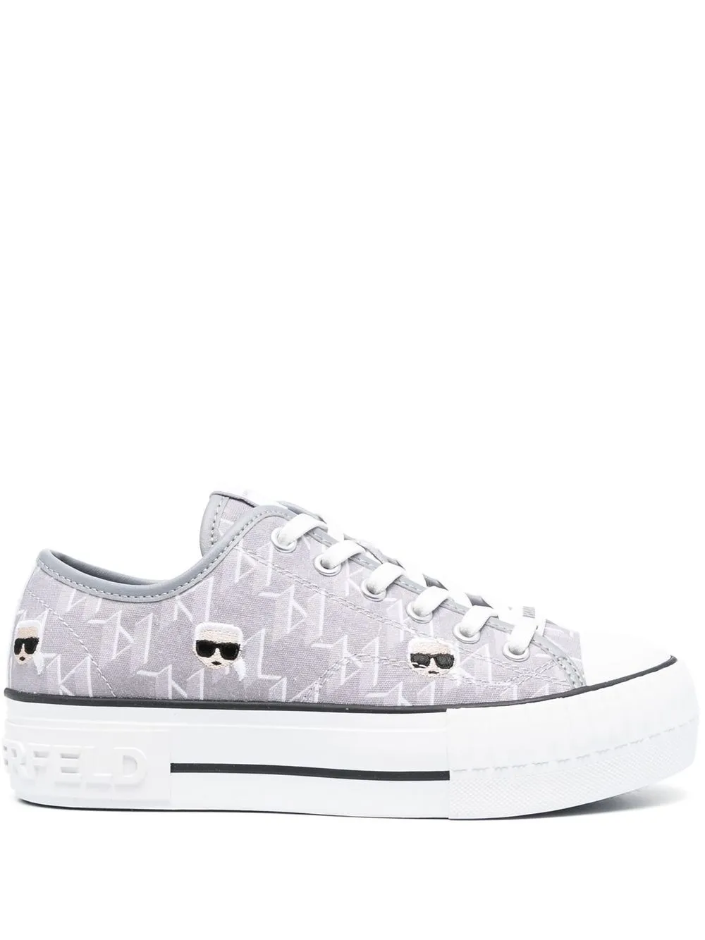 Karl Lagerfeld baskets à motif monogrammé | gris | Image 1