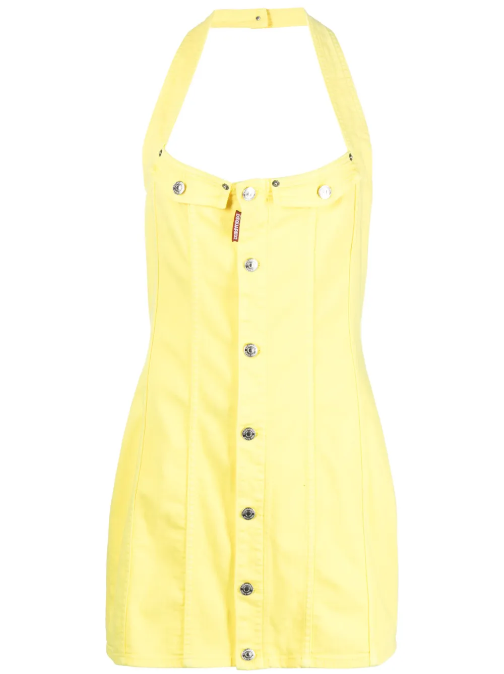 Dsquared2 halterneck denim dress - Yellow