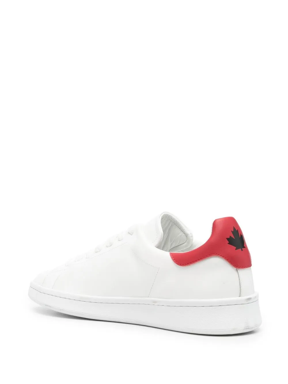 Dsquared2 Maple-leaf Low-top Sneakers In White