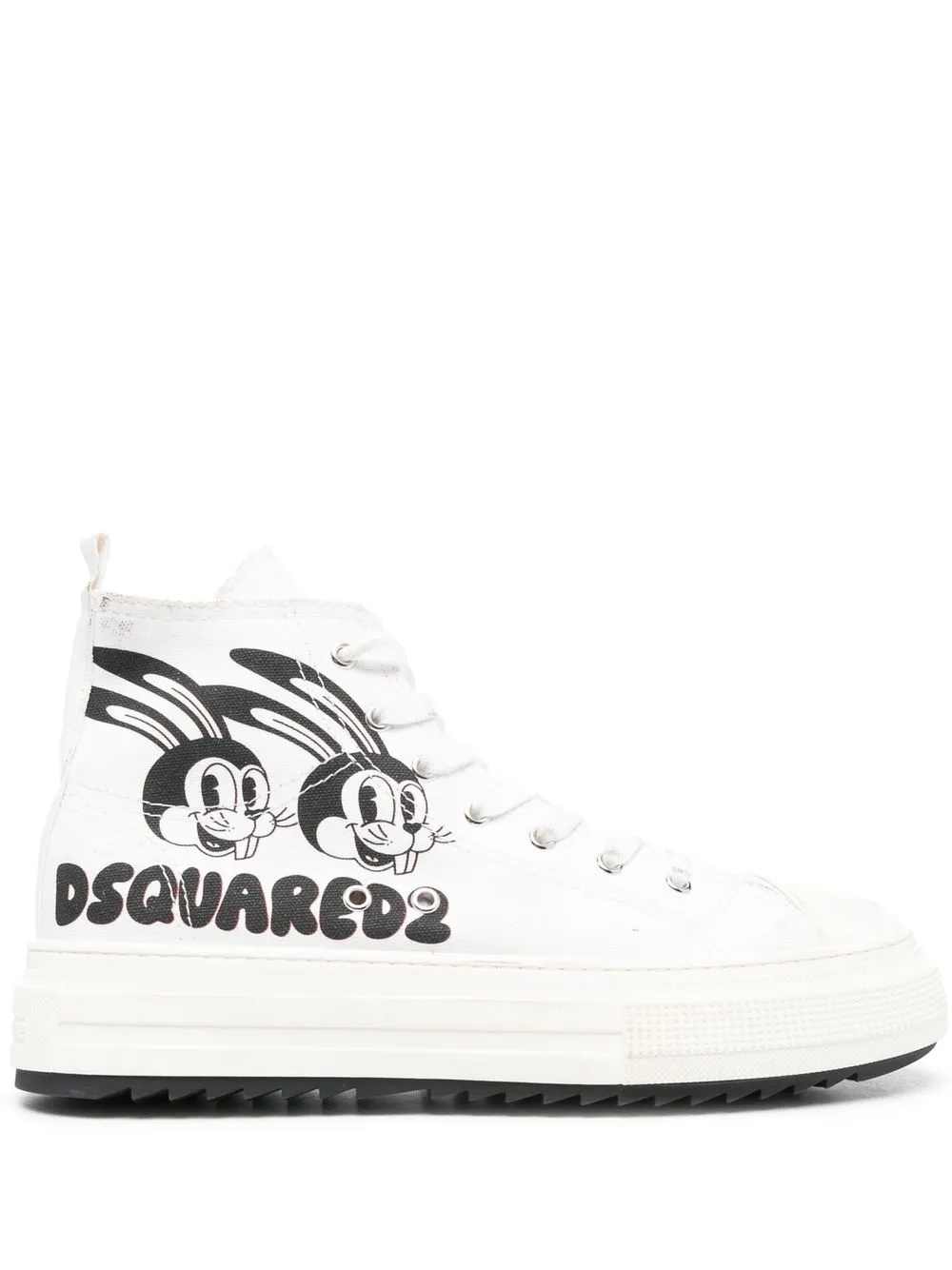 Dsquared2 Logo Print High Top Sneakers Farfetch