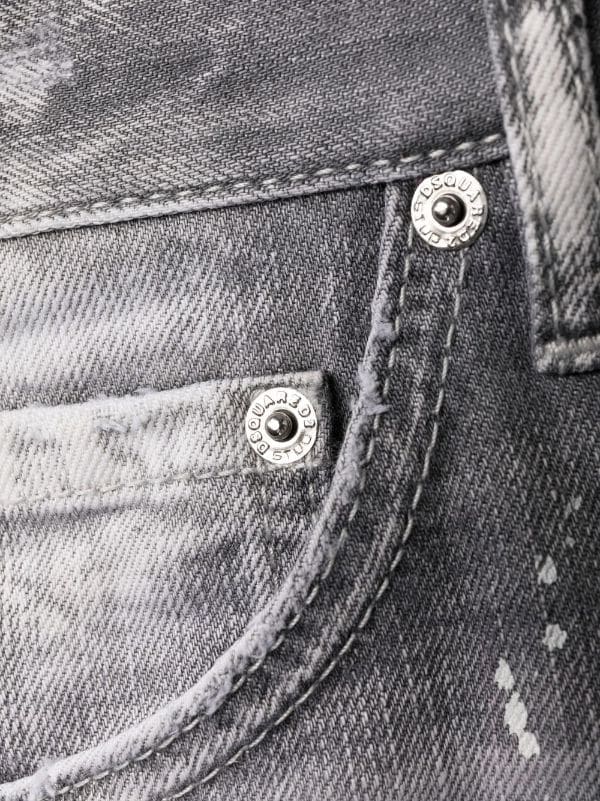 Dsquared2 paint-splatter Detail Slim Jeans - Farfetch