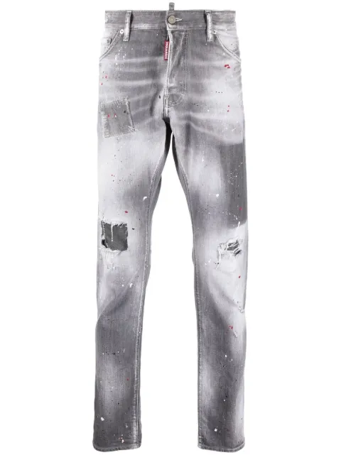 DSQUARED2 jeans con salpicaduras de pintura estampadas