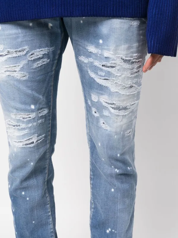 DSQUARED2 Distressed slim-cut Jeans | Blue | FARFETCH RO