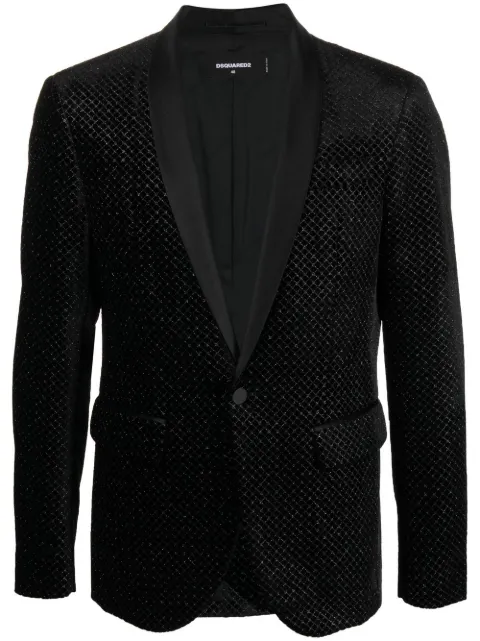DSQUARED2 metallic-effect single-breasted blazer