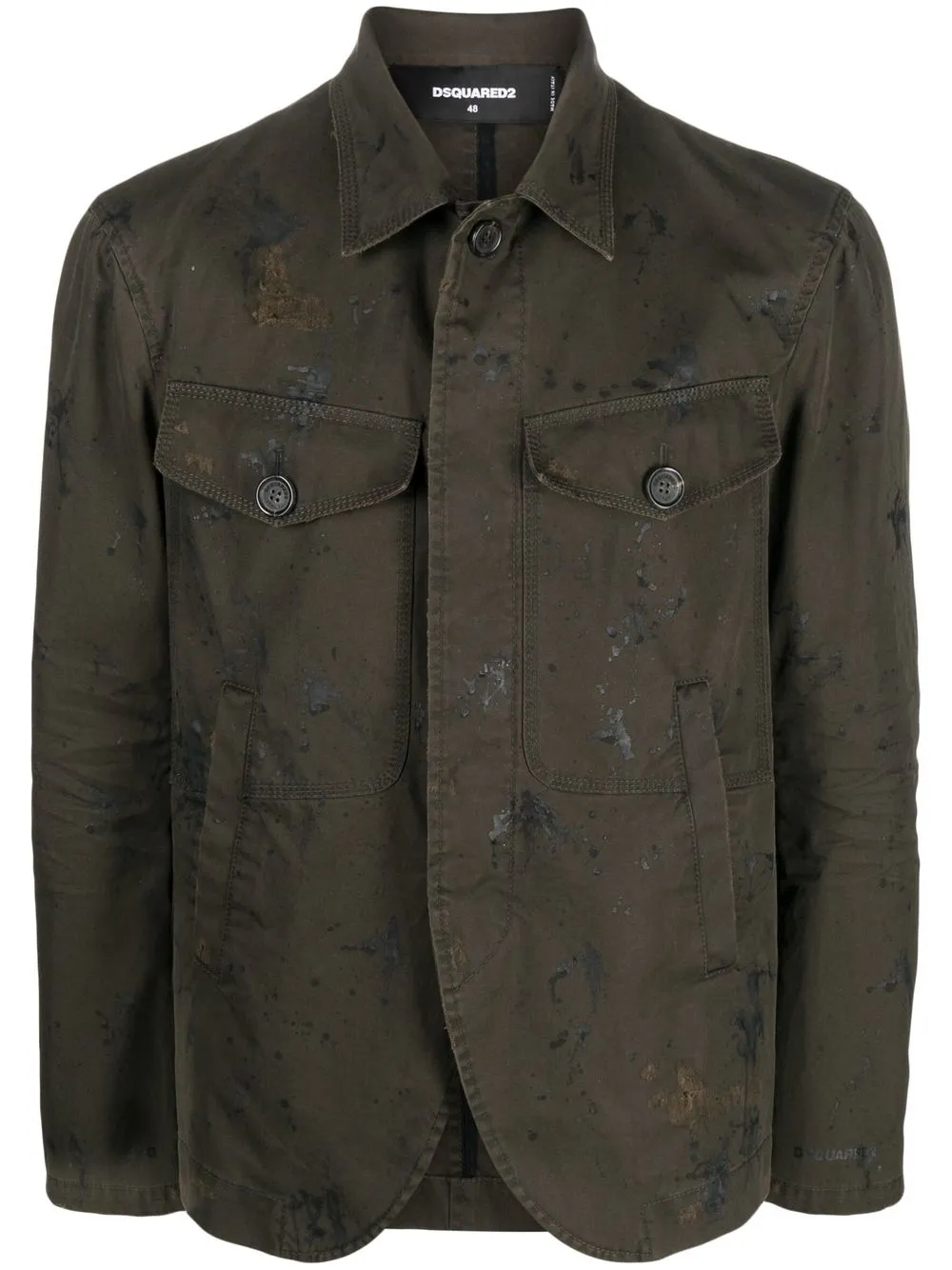 

Dsquared2 distressed shirt jacket - Green