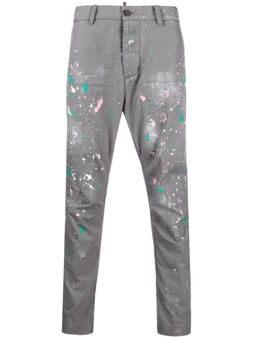 Pantalon à détails de taches de peinture - DSQUARED2 - Modalova