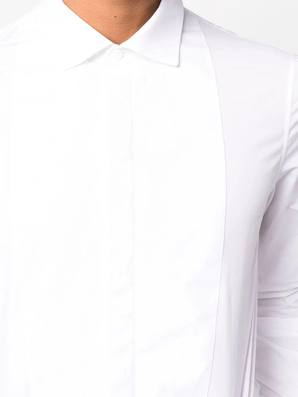 Dsquared2 Bib-front Long-sleeve Shirt In White