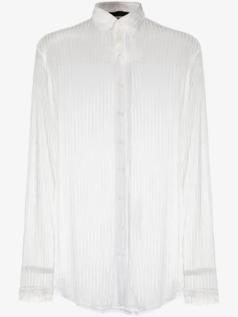 DSQUARED2 sheer lace long-sleeve shirt