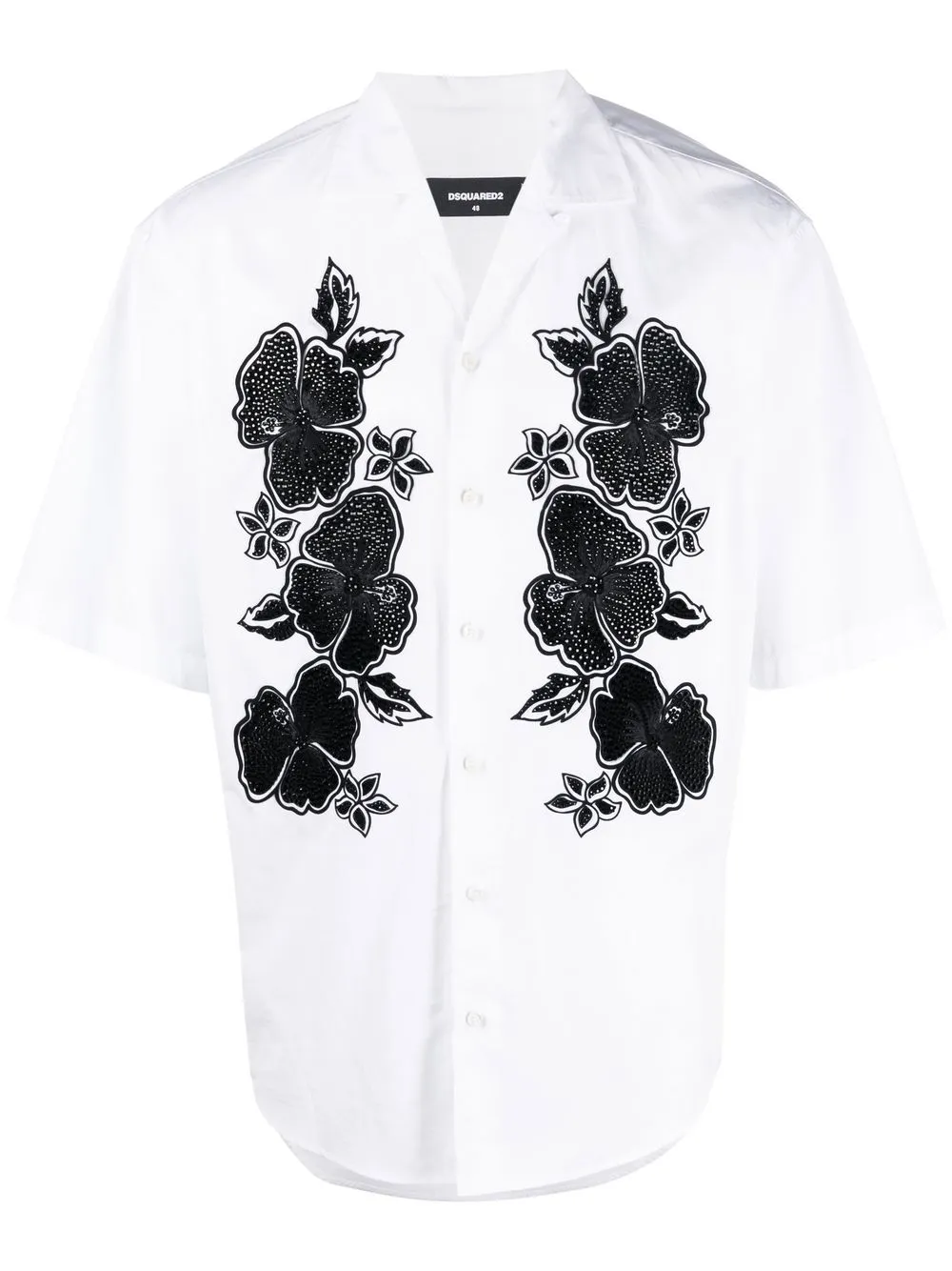 

Dsquared2 camisa manga corta con estampado floral - Blanco