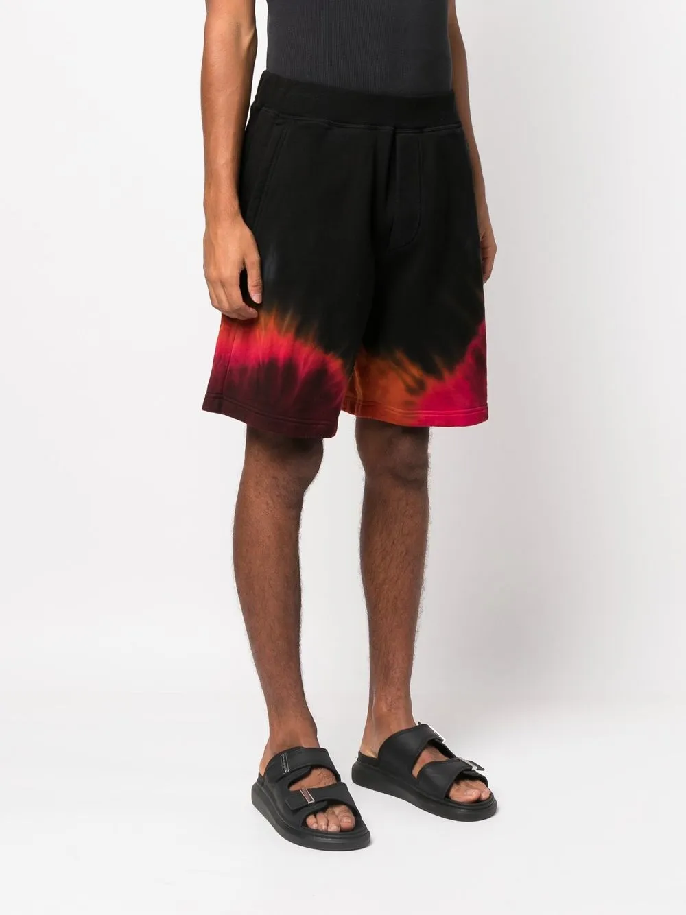 Shop Dsquared2 Tie-dye Track Shorts In Black