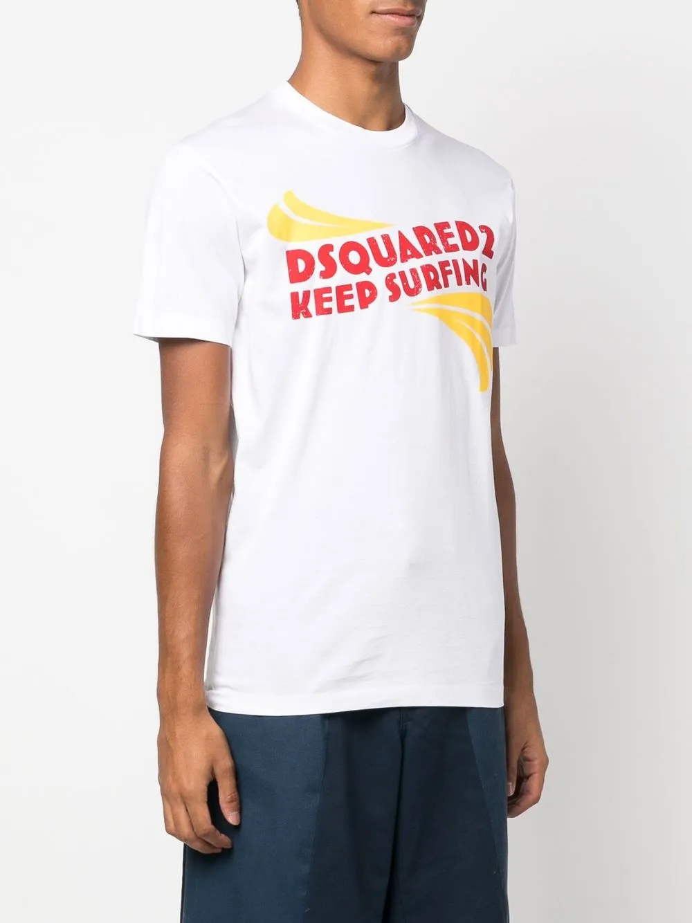 Dsquared2 T Shirt Mit Logo Print   Weiß 