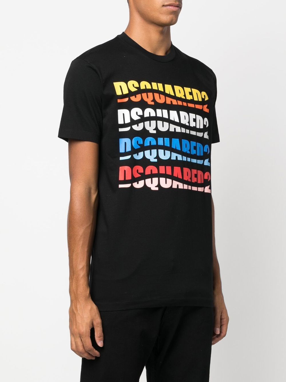 Shop Dsquared2 Logo-print T-shirt In Black