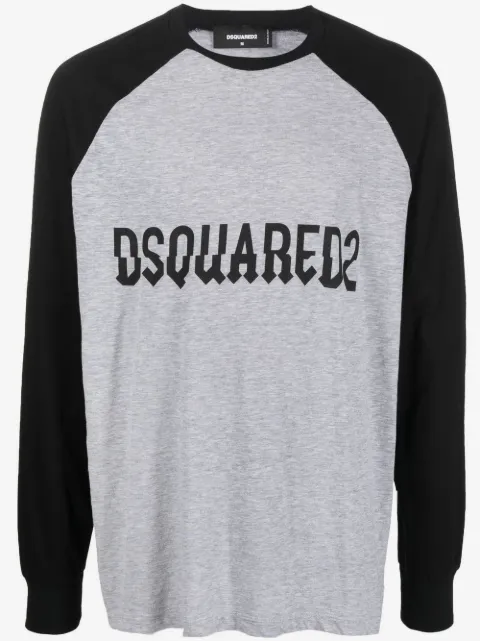 DSQUARED2 logo-print long-sleeve T-shirt