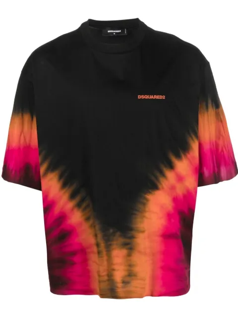 DSQUARED2 tie-dye logo-print T-shirt