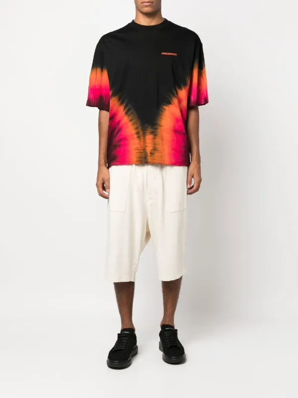 希少　dsquared2 タイダイ染め　総柄　コーデュロイシャツ　ディースク50 DSQUARED2 タイダイ Tシャツ | ブラック | FARFETCH JP